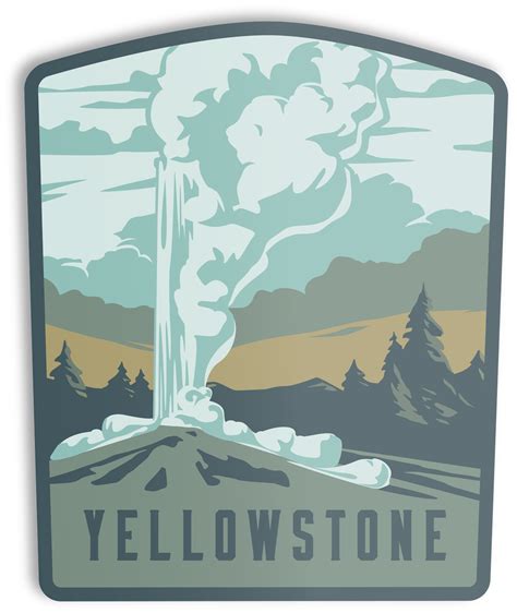 Yellowstone National Park Sticker The Landmark Project