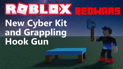 Roblox Bedwars Cyber Kit And Grappling Hook Gun Youtube