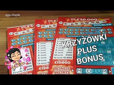 KRZYZOWKI PLUS BONUS Zdrapki Irlandzkie 2022 Irish National Lottery