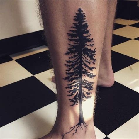 Evergreen Tree Tattoo Sleeve