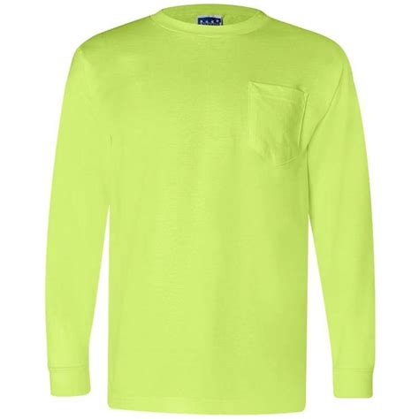 Bayside Union Made Long Sleeve T Shirt With Pocket