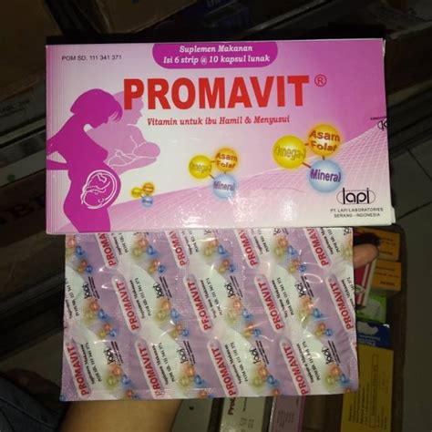 Jual PROMAVIT TABLET VITAMIN IBU HAMIL DAN MENYUSUI HARGA PER STRIP ISI