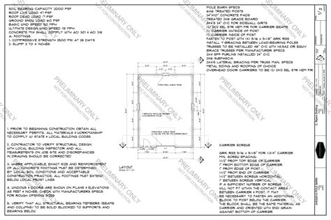 24x32 Pole Barn Plan - Etsy