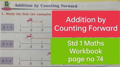 Addition By Counting Forward Std Maths Workbook Page No