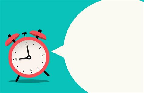 Alarm Clock Icon With Speech Bubble Background Vector Illustration