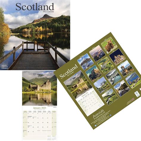 Scotland Wall Calendar 2023 With Scotland Fridge Magnet Amazonca