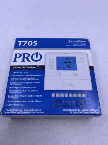 Pro1 T705 Single Stage Programmable Digital Thermostat New 4 Sq Inch Display Ebay