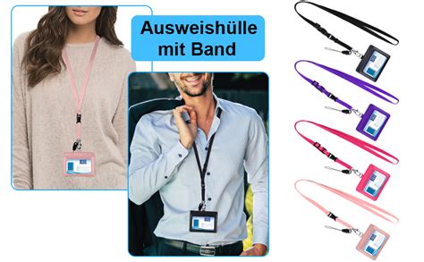 Wisdompro Ausweish Lle Mit Band Ausweishalter Mit Abnehmbarer