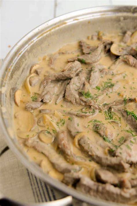 Easy Homemade Low Carb Beef Stroganoff Recipe Two Lucky Spoons