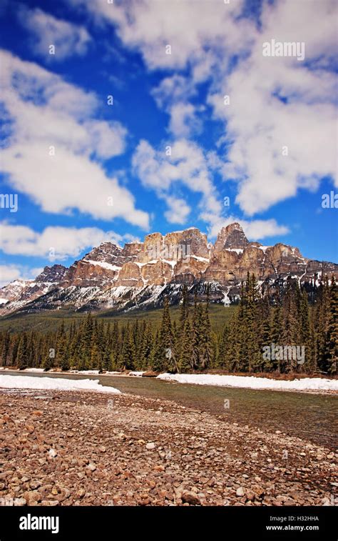 Castle Mountain in Banff National Park Canada Stock Photo - Alamy