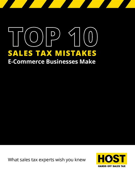 Top 10 E Commerce Sales Tax Mistakes Hands Off Sales Tax