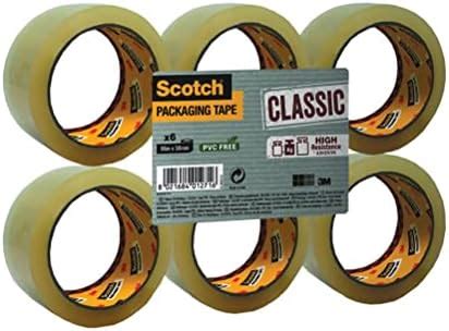 Scotch Lot De 6 Rouleaux De Ruban D Emballage Transparent 50 Mm X 66 M