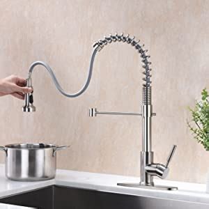 GICASA Commercial Style Single Handle Kitchen Faucet Stainless Steel