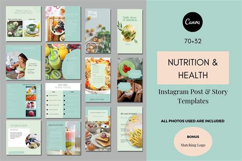 Nutrition Instagram Post Templates Health Coach Instagram Engagement