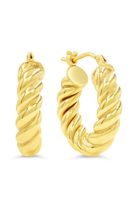 Twisted Hoop Earrings Large Minichiello Jewellers