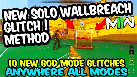 Mw Glitches New Solo Wallbreach Glitch Method Anywhere Any Mode God