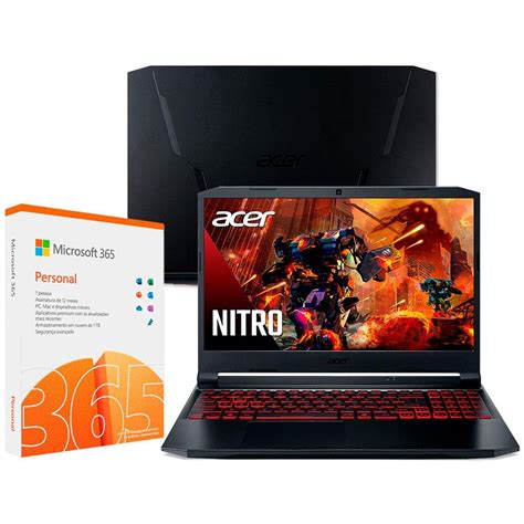 Notebook gamer acer nitro 5 intel core i7 11800h geforce gtx 1650 8gb ...