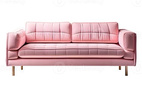 Pink Sofa Furniture Isolated On A Transparent Background Ai Generative