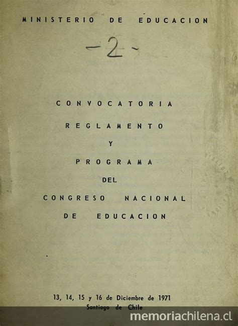 Convocatoria Reglamento Y Programa Del Congreso Nacional De Educaci N