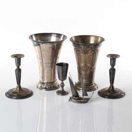 Parti Silver Sex Delar Silver Metall Silver Auctionet