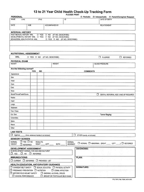 Health Check 2003 2025 Form Fill Out And Sign Printable Pdf Template Airslate Signnow