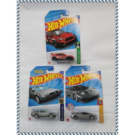 Hot Wheels Car With Card Bugatti Eb Ss Ford Mustang Mach E Back To The Future Time