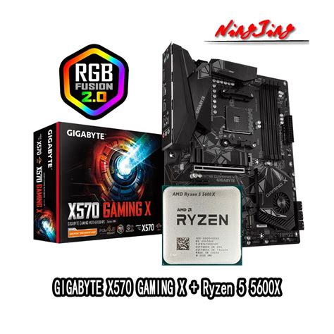 Amd Placa Base Ryzen 5 5600x R5 5600x Cpu Gigabyte X570 Gaming X