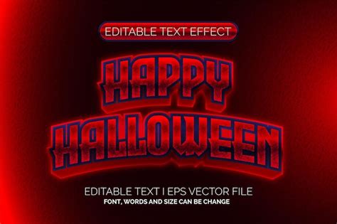 Premium Vector Happy Halloween Text Effect