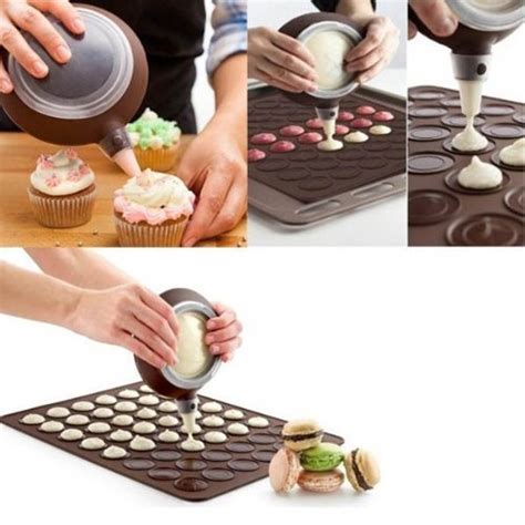 Gabkey Holes Silicone Macaron Kit Baking Mold Set Of Pastry Baking