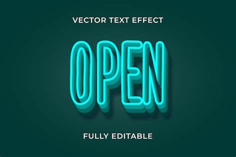 Premium Vector Open Text Effect Eps