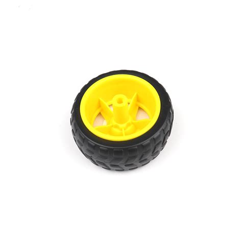 65mm Robot Wheel Grade B For BO Motors Yellow DarkOct02