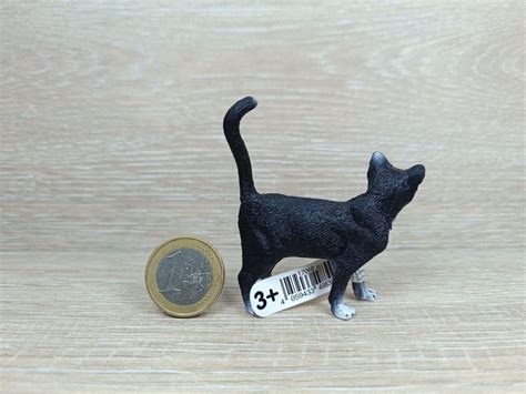 Schleich Bzw Wwf Katze Stehend Schwarz F Hnchen