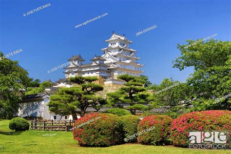 Japan Hyogo Province Himeji City Himeji Castle Shirazaki Jo Stock