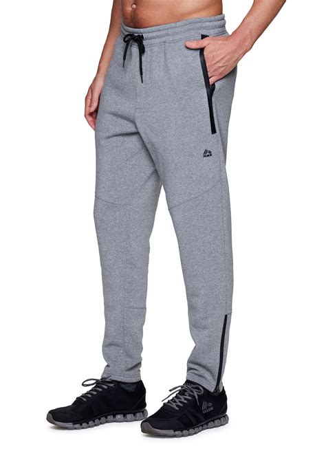 Rbx Active Mens Breathable Fleece Sweatpants With Ankle Zippers