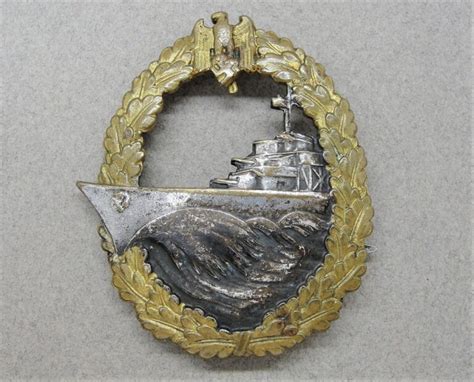 Kriegsmarine Destroyer Badge By Schwerin Original German Militaria