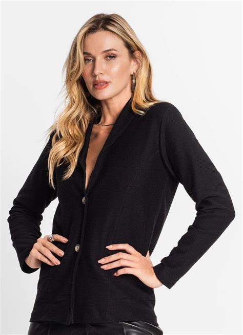 Blazer Feminino Em Moletinho Preto Endless