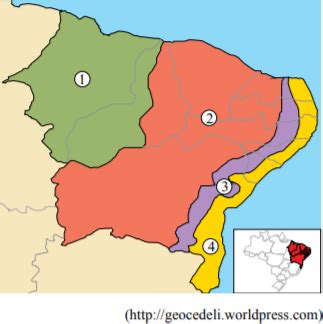 Uninove Analise O Mapa Que Apresenta As Sub Regi Es Do Nordeste