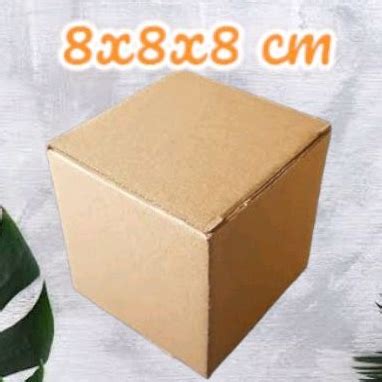 Jual Kardus Packing 8x8x8 Cm Recycle Box Daur Ulang Luar Polos Dalam