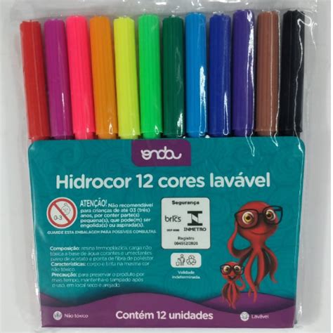 Caneta Hidrocor Lavavel Canetinha Hidrografica Hidrocolor E