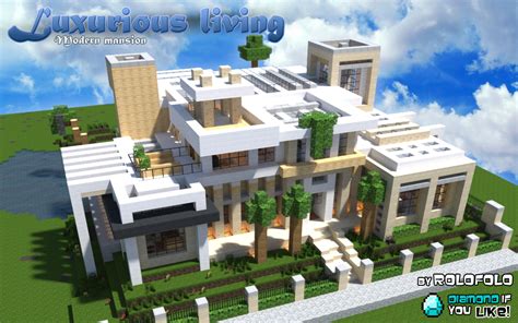 [modern] Luxurious Living Mansion At Wok And Minecraft Monday Youtube Vid Minecraft Map