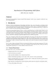 Syllabus Schedule Pdf Introduction To Programming With Python GWU