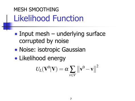 Ppt Smoothing D Meshes Using Markov Random Fields Powerpoint