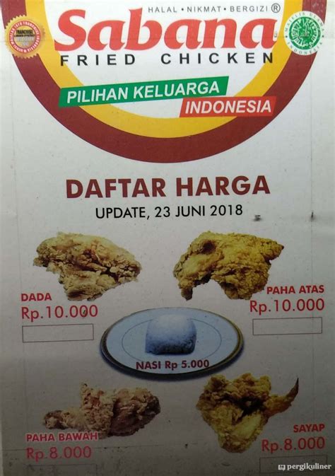 Selalu Diperbarui Menu Sabana Fried Chicken Cibubur Bogor