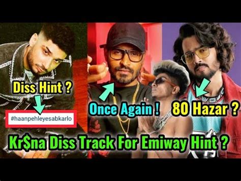 Kr Na Diss Track Hint Kr Na Diss Coming For Emiway Emiway Bantai Once