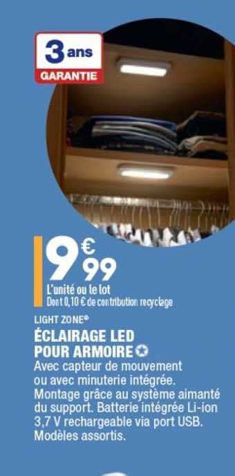 Promo Light Zone Clairage Led Pour Armoire Chez Aldi Icatalogue Fr