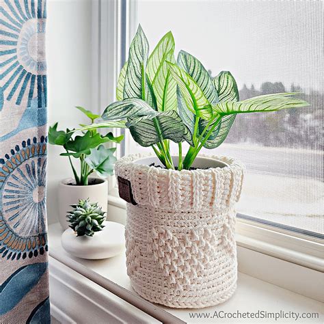 Ravelry Crochet Plant Pot Cover Pattern By Jennifer Renaud