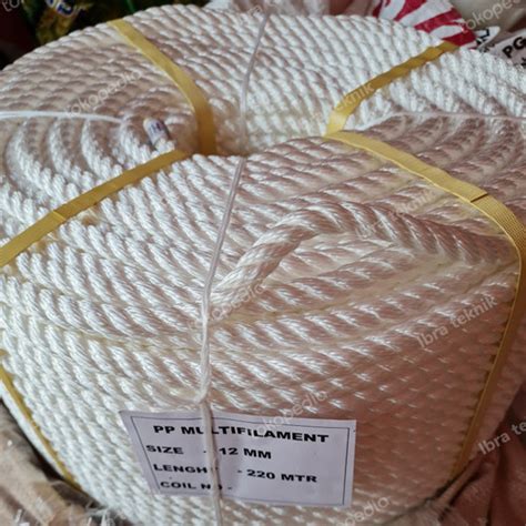 Jual Tali Nilon 12mm Tampar Tambang Nylon Rope Roll 100 Meter Kota