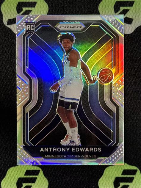 Panini Prizm Anthony Edwards Rc Rookie Silver Prizm