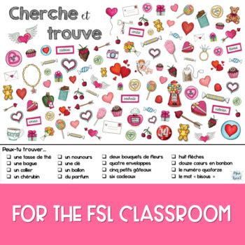 Cherche Et Trouve La Saint Valentin French Valentine S Day I Spy Game