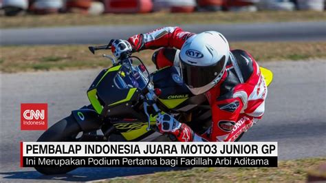 Pembalap Indonesia Juara Moto3 Junior GP Di Barcelona Spanyol YouTube